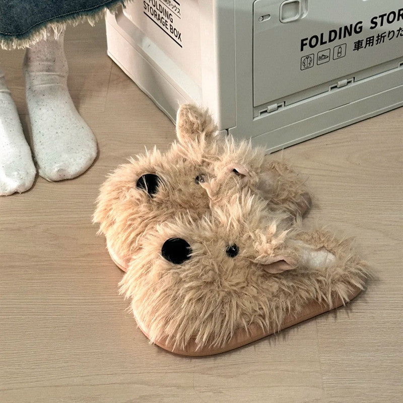 Fluffy Westie Slippers