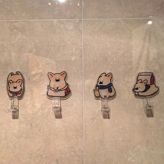 Corgi Peekaboo Hooks