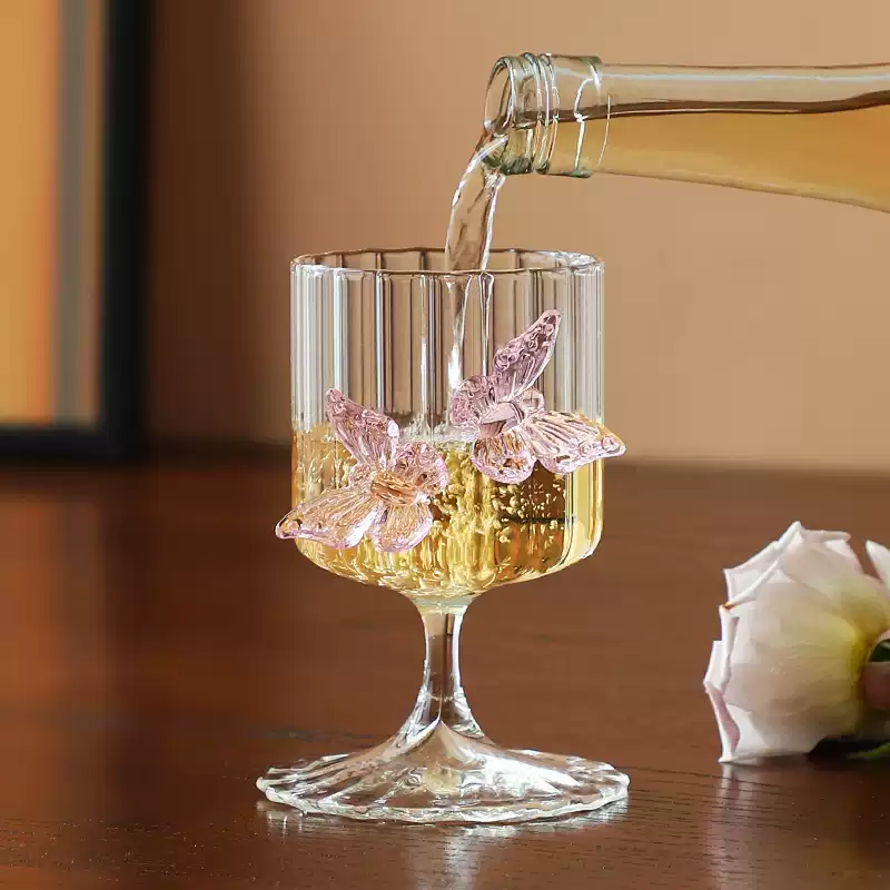 Whispering Wings Goblet Glass