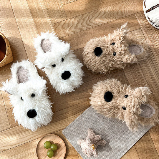 Fluffy Westie Slippers