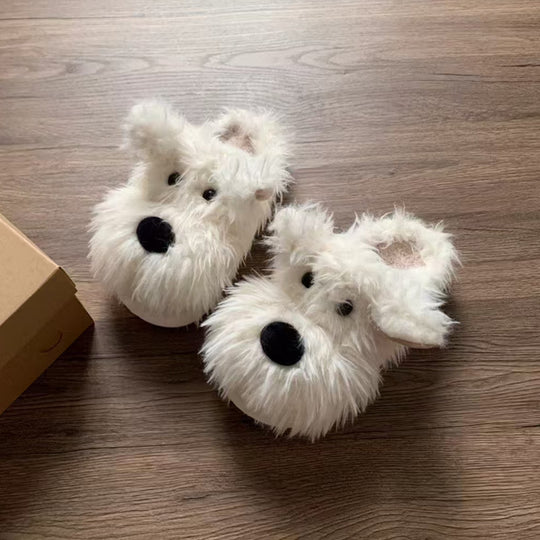 Fluffy Westie Slippers