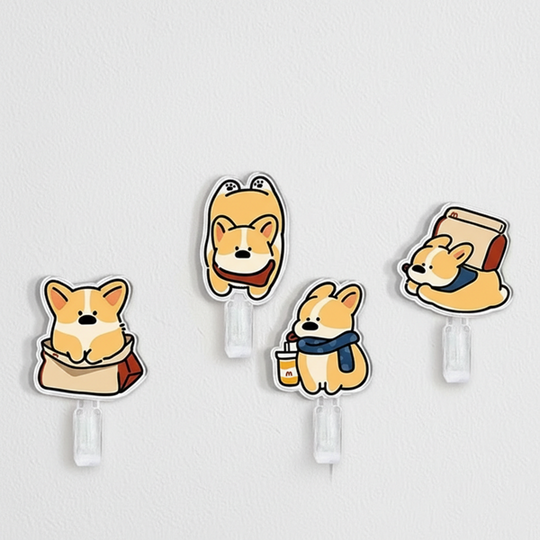 Corgi Peekaboo Hooks